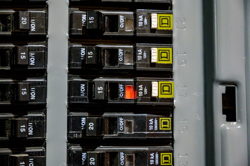 inside circuit breaker box