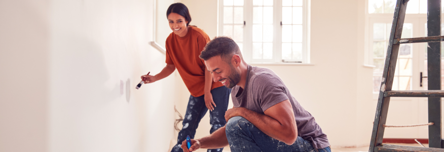 couple making home improvements