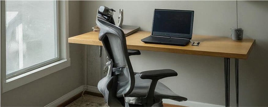 A non-ergonomic workspace